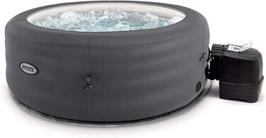 opblaasbare jacuzzi Intex Spa Whirlpool simpel donkergrijs
