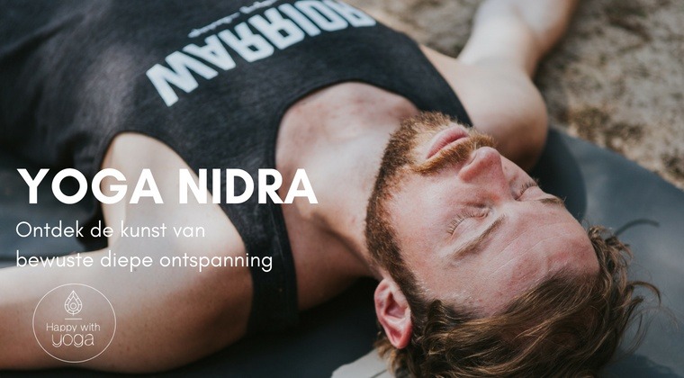 Yoga nidra happy with yoga banner