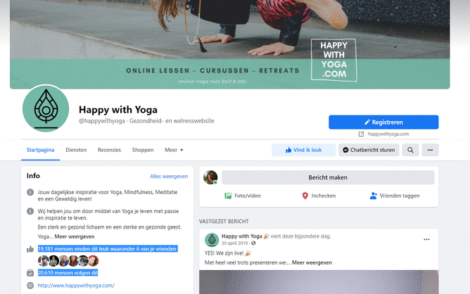 happy with yoga facebook tribe