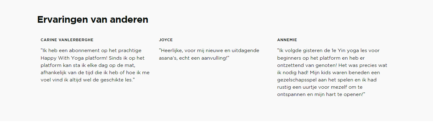 Practice happy with yoga ervaringen