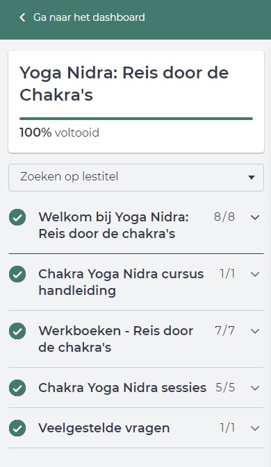 reis door de chakra's cursus overzicht