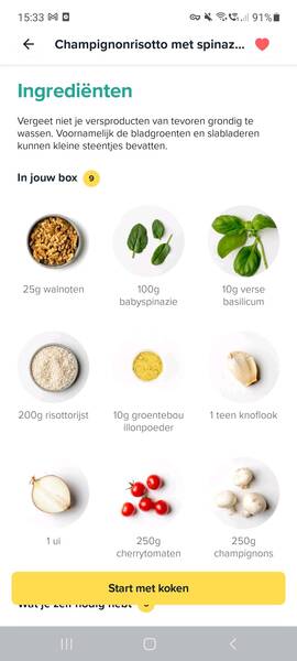 Marley Spoon ingredienten kookinstructies