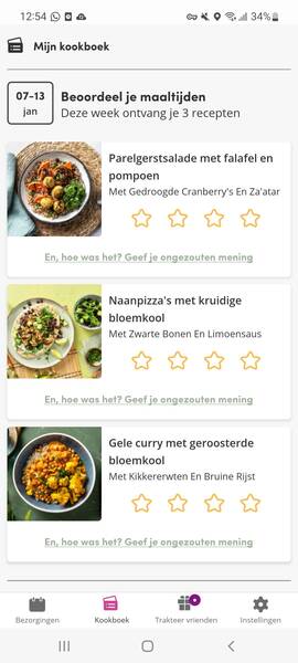 green chef app mijn recepten